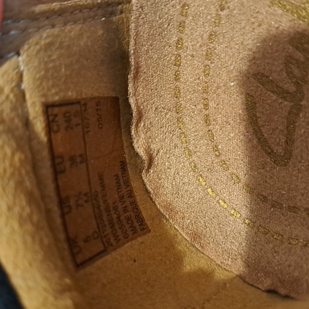 NWT Clarks Womens Artisan Blue Suede Ballet 1.25" Wedge Flats Elastic Trim S-7.5 - Picture 7 of 9